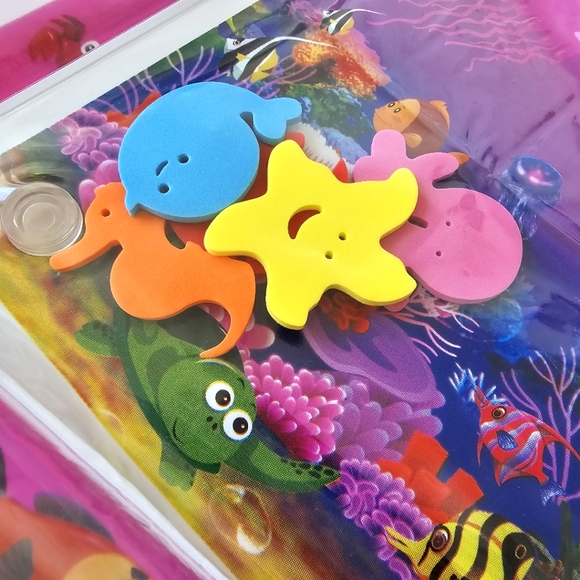 Tummy Time Water Play Mat, Baby Mat for Kids, Mermaid, Pink - Picture 8 of 11